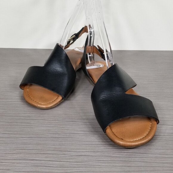 Franco Sarto Garza Sandal, Black Leather, Womens Size 9 M / 39 - Picture 4 of 13